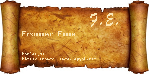 Frommer Emma névjegykártya